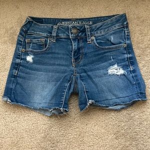 American Eagle mid rise denim shorts